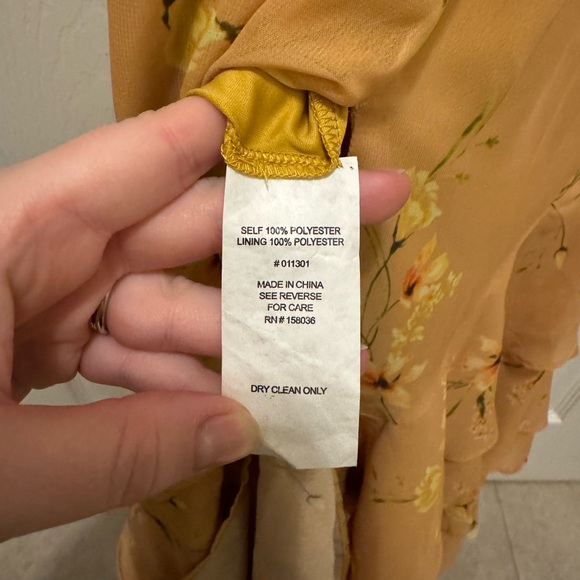 Birdy Grey Chiffon Marigold Le Fleur Wedding Guest Dress size large - Picture 9 of 10